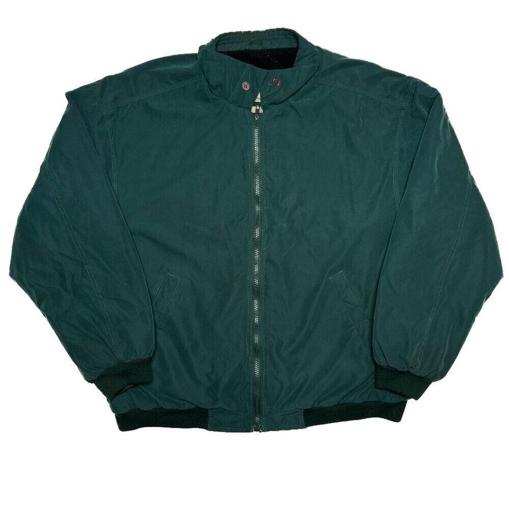 Most Wanted Vintage Outdoor Jacket Zip Up Green Long Sleeve Mock Neck Men's XL